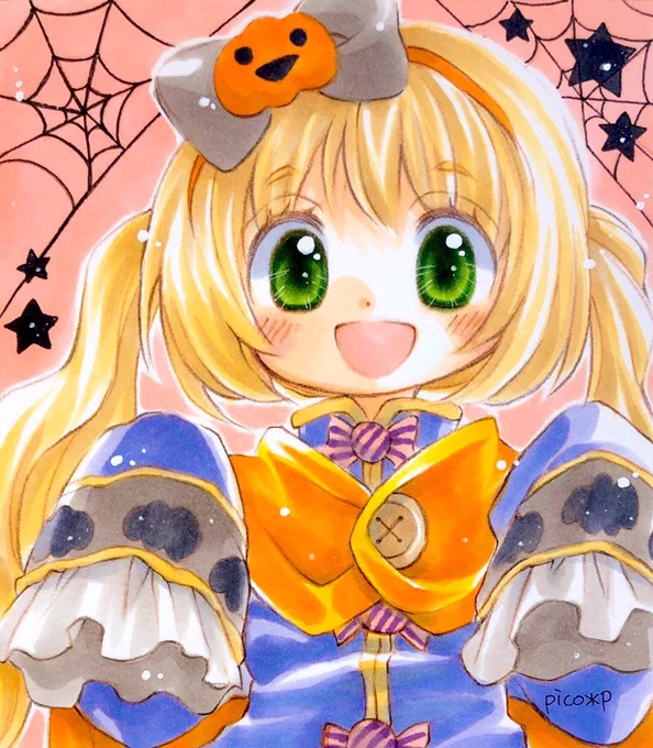 #halloween2021
今年のハロウィンイラスト🎃💕 