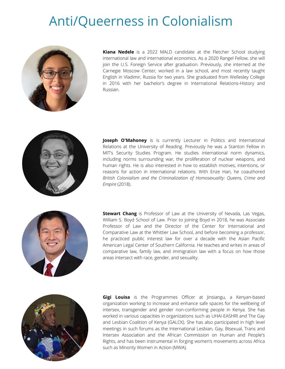 dirfletcher's tweet photo. #DIR2021 Our post-lunch session at 1.45PM ET will have Stewart Chang, @jpaomahoney, &amp; @GigiEssendi talking about queerness and colonialism with the panel moderated by Kiana Nedele @FletcherSchool. #DeconstructingPower https://t.co/RVr2nNrGF5