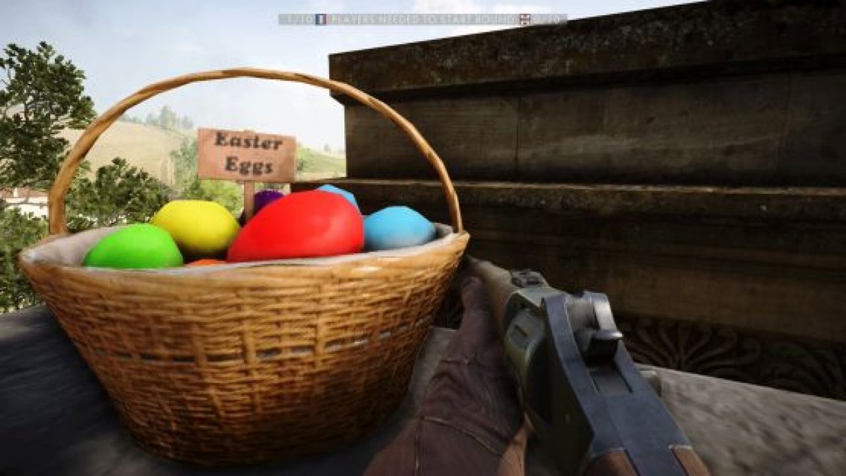 BattlefieldFax's tweet image. There are literal "Easter eggs" on the #Battlefield 1 map, Soissons. #ActualFact
