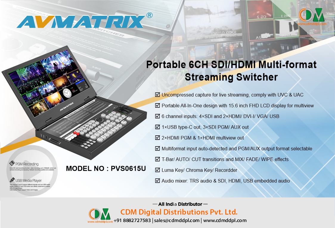 CdmPvt's tweet photo. 👉Portable 6CH SDI/HDMI Multi-format
Streaming Switcher
#Avmatrix #HDMI #audio #LAN #media #PC #Software #USBC #Streaming #input #Output #configration #capture #Multiviewer #Switcher #4channel #live #6channel #videoswitcher https://t.co/EoJZMfLkyo