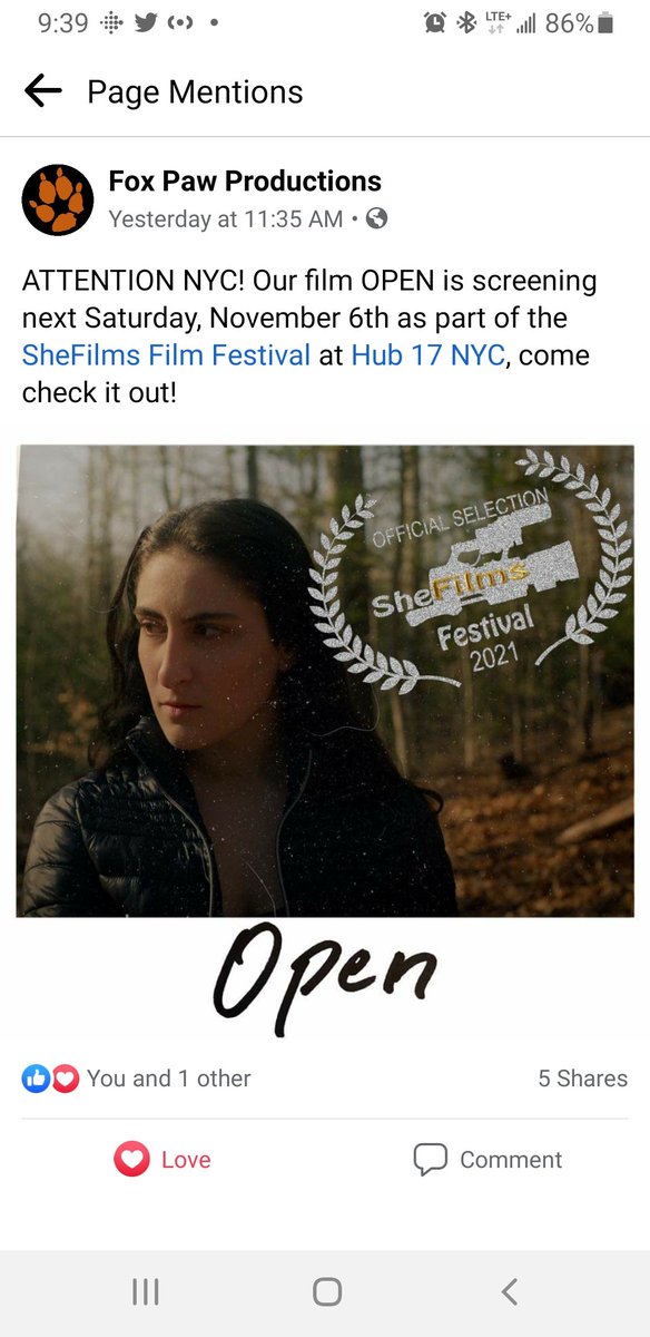 SheFilmsFF's tweet image. One of the selected films for 2021 SheFilms Film Festival