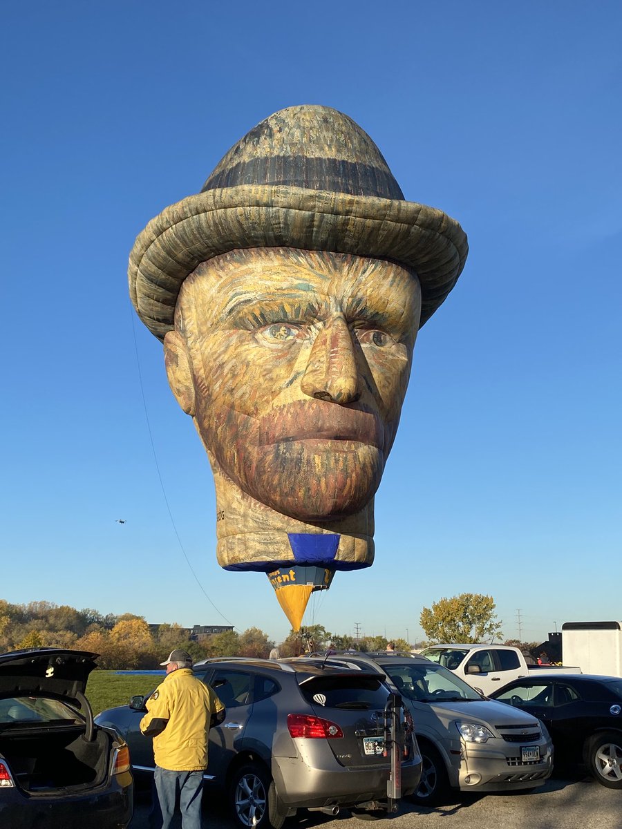keithellison's tweet photo. Van Gogh hanging out at Boom Island. Very cool. https://t.co/1HLJxFWMcX