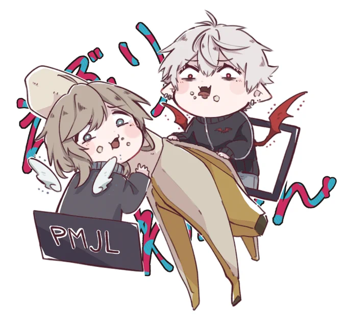 #KuzuArt  #かな絵
えぶりわーんお疲れさまでした🍌 