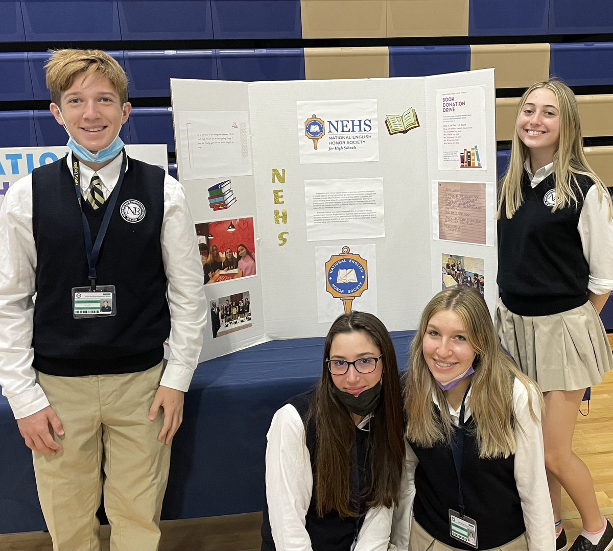 NEHS repping the Prep at open house 💙💛 #NbpsEnglish #reptheprep