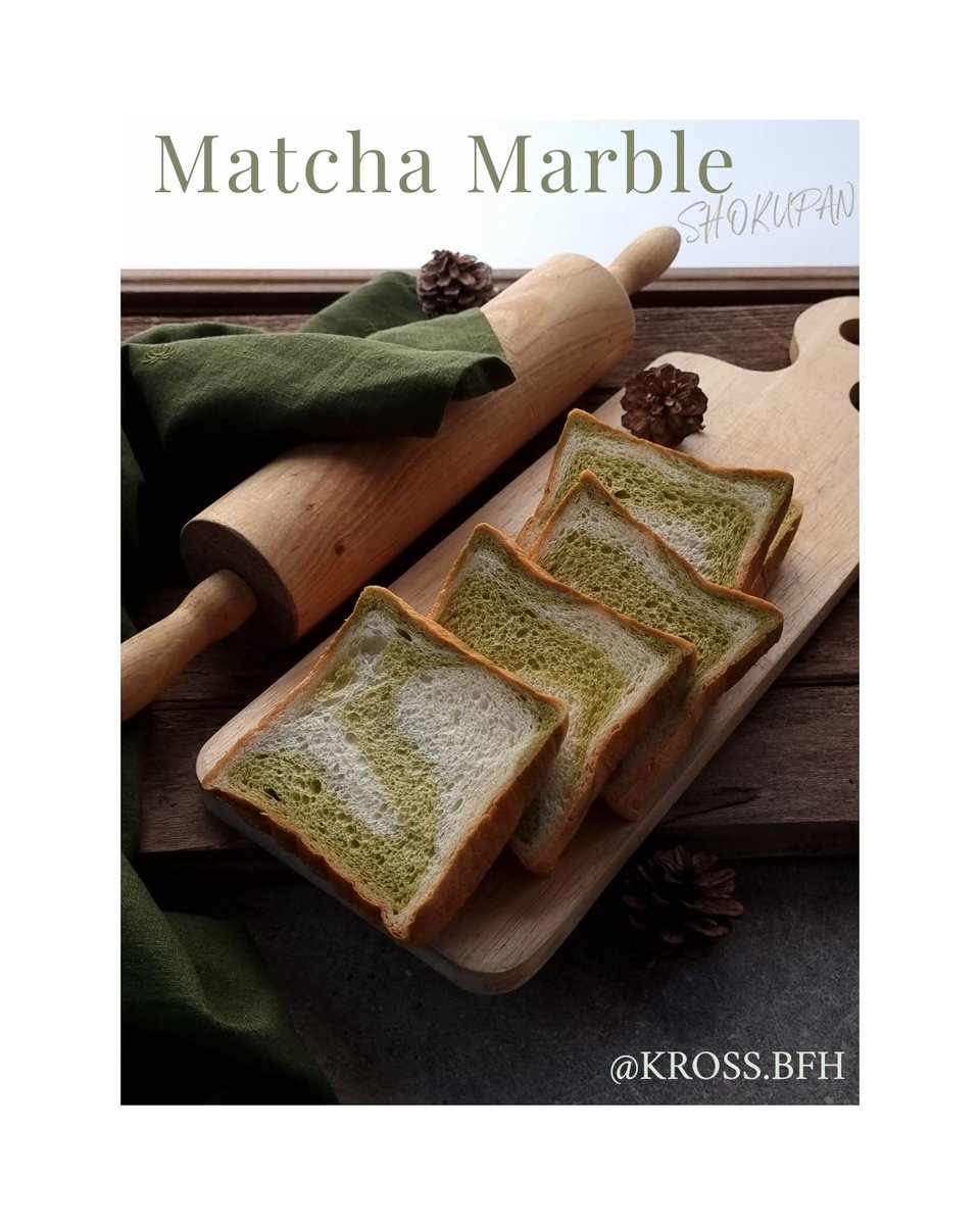 KrossBFH's tweet photo. Matcha Marble Shokupan By Kross.BFH https://t.co/YYiWxItP1g