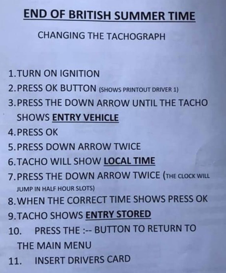 Don’t forget the clocks change !