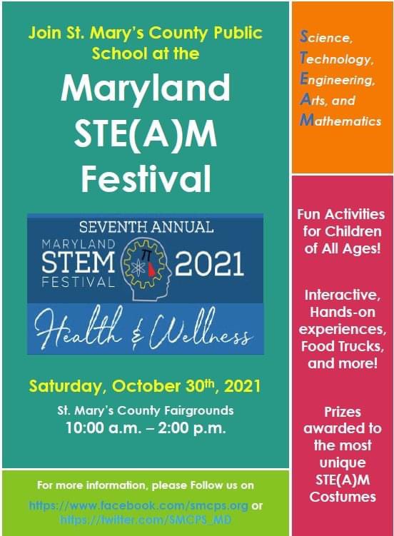 Come see us today, Oct 30th from 10-2! We will be joined by our Zumba/ line dancing friends and the SoMar Drummers! #smcartscouncil #somdartists #STEAMfestivalMD