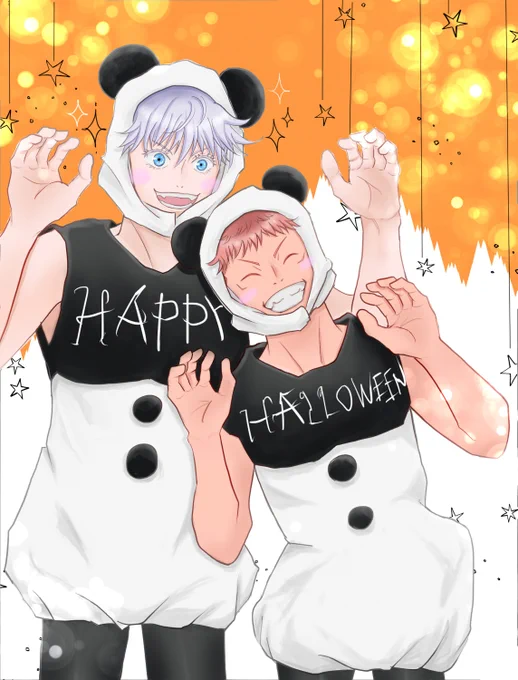 パンダって可愛いよね🐼 #ハロウィンイラスト #呪術廻戦イラスト 