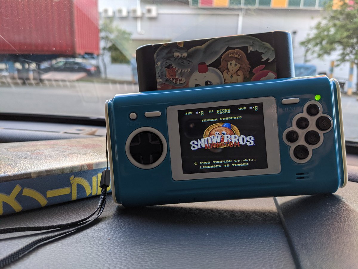sunday_times's tweet photo. Reliving those childhood memories this weekend #PocketMDPlus #Sega #megadrive #Nomad https://t.co/NghXkfOqpn