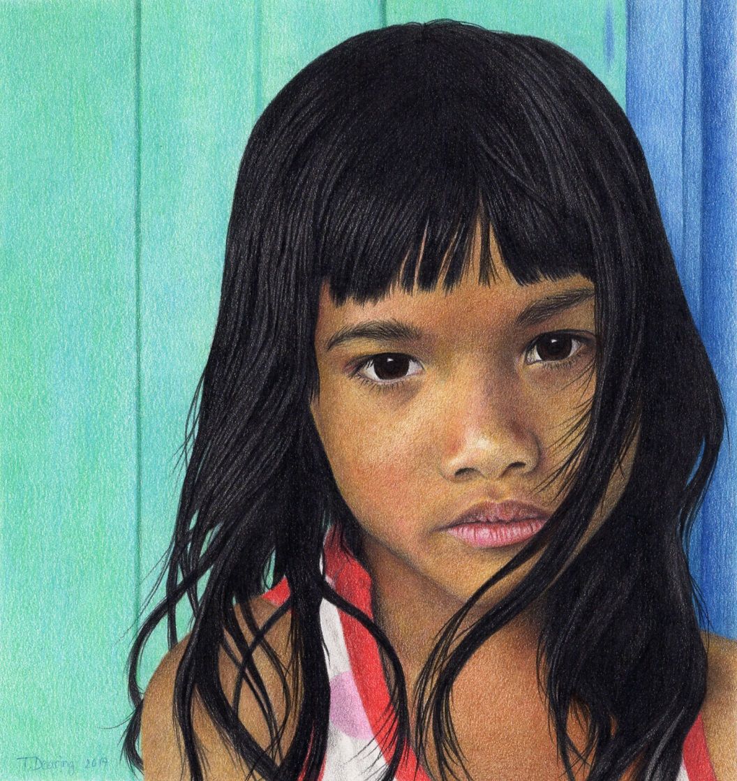 'Dalat Girl' by Tamsin Dearing. 20% of proceeds go to the 'Cornwall Air Ambulance'. 
(buff.ly/3pHR5GX)