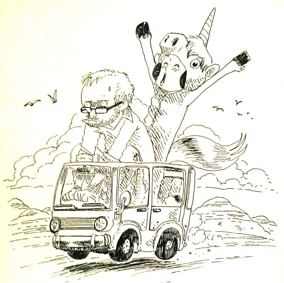 desertbusfr's tweet photo. #Bustober J30 !
Lors d'1 précédente éditon du #DesertBusFr, @Bouletcorp nous a fait l'honneur d'imaginer notre @ElodieMaizeray en #licorne copilote ! Quelle classe !
Le #Bustober c'est 1 jour = 1 dessin de bus !
#Dessinemoi un bus et partage-le avec les #bustober &amp; #desertbusfr https://t.co/4FMehwIbCr
