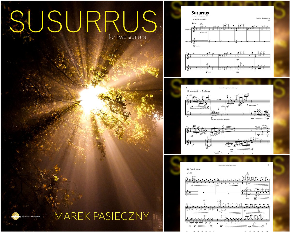 SUSURRUS (for two guitars) 
full score +parts 📖
pasieczny.com/2021/10/28/sus…

watch / stream 🎧▶️smarturl.it/susurrus