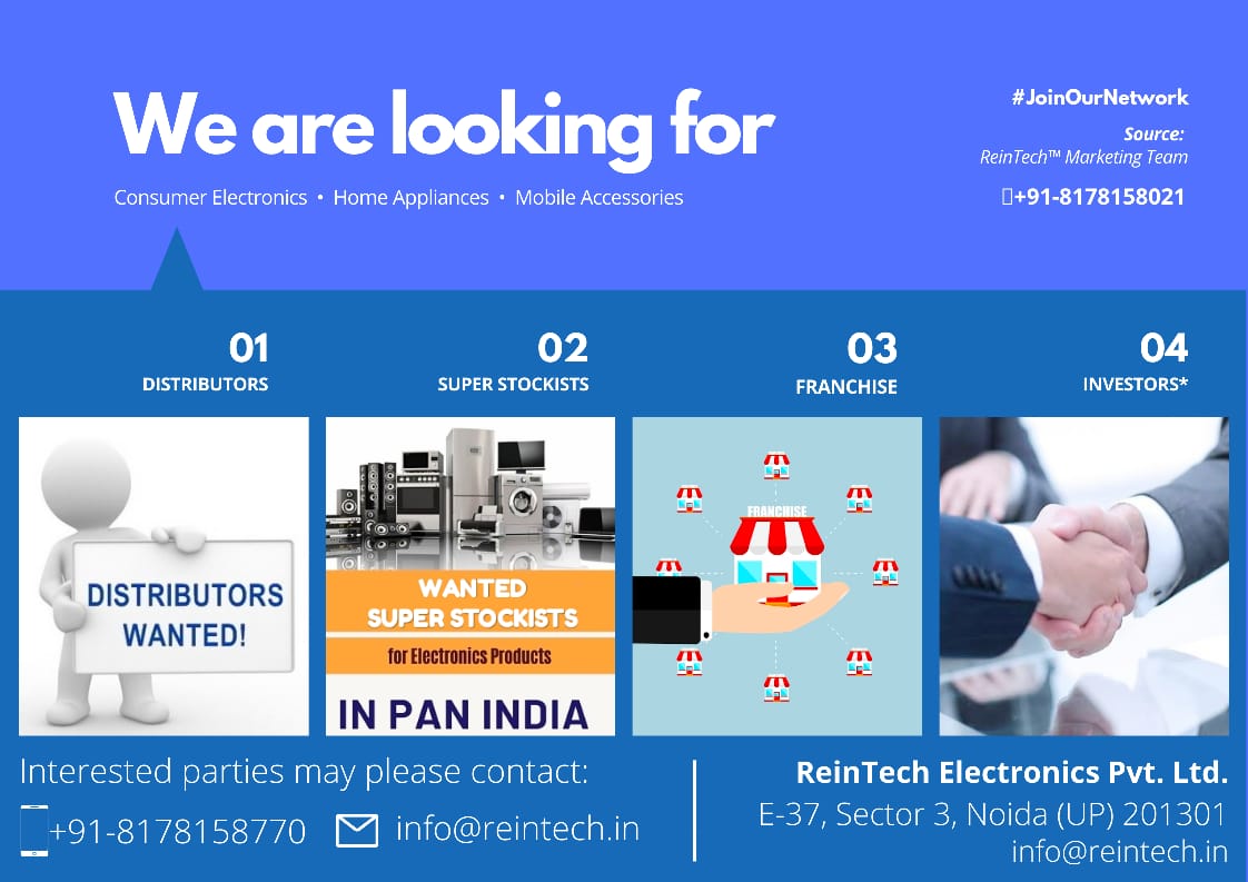 ReintechPvtLtd's tweet photo. East to west #Reintech is best why we told as we want to spread every corner of India ,giving #Opportunities as well as #Supporting from your #end....🤝🤝🤝🤝
This #Diwali we promote our indian #economy so go strong with #Reintechledtv
Start with :- https://t.co/OGF78V0yhP https://t.co/QSS6Uli8rU