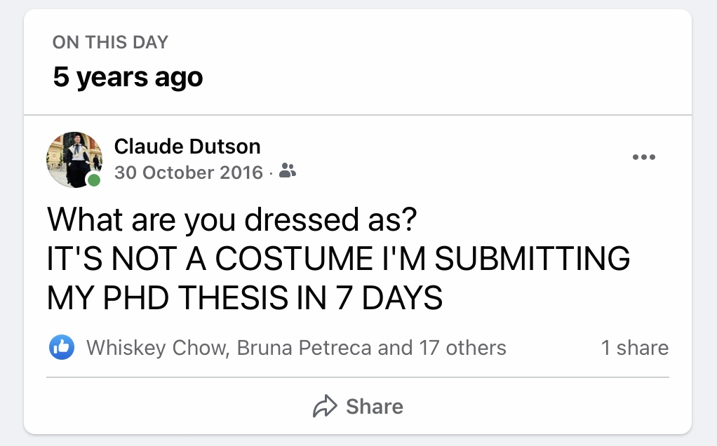 claudedutson's tweet photo. proof that I was doing “mundane Halloween” way back in the twenty-teens. https://t.co/gZmkDfyBSG