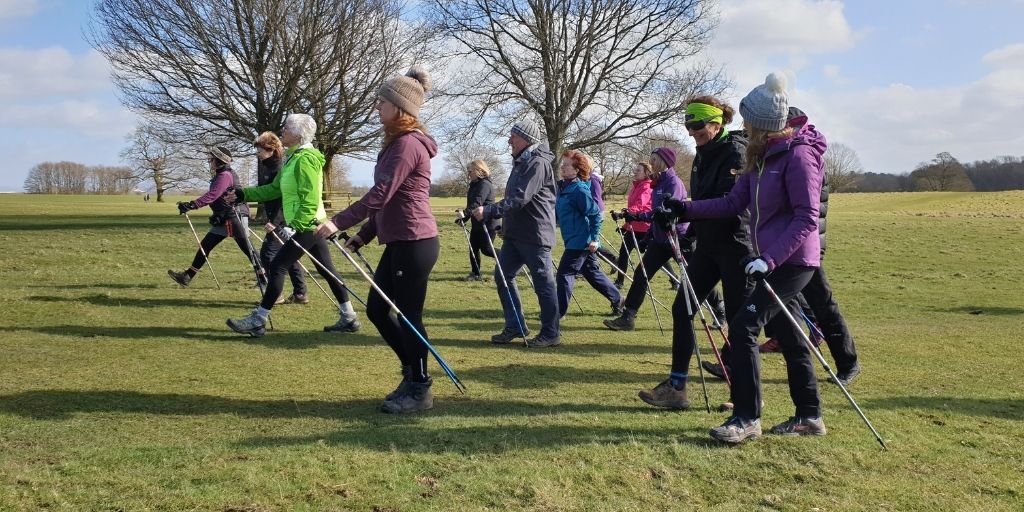 Nordic walking is a form of aerobic walking using modified ski poles. It is a form of walking gaining popularity because Nordic walking burns up to 40% more calories without having to increase speed or distance. 
 
#NWUK #NordicWalking #AerobicWalking