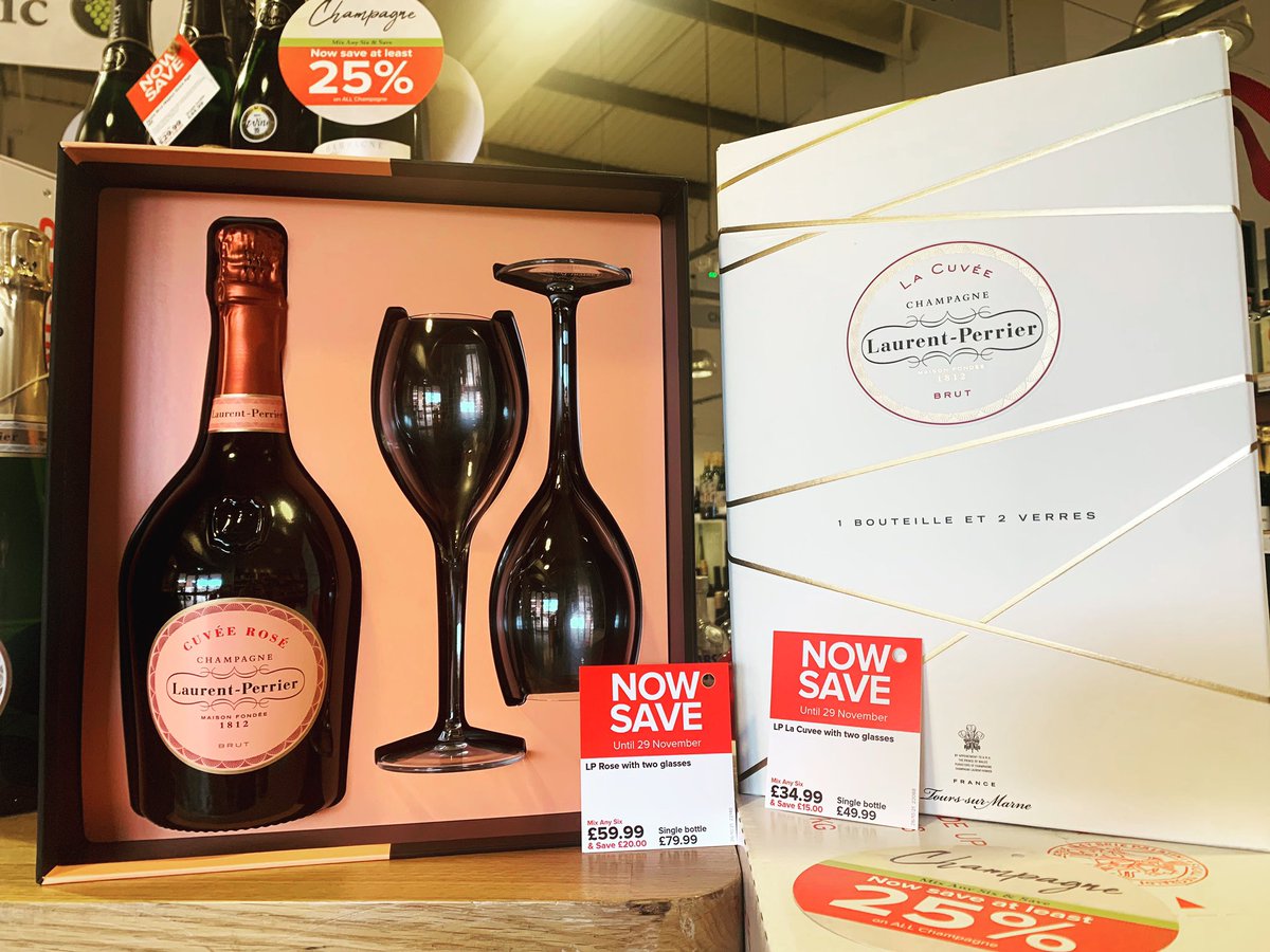 majesticepsom's tweet photo. Starting to think about Christmas pressies? These beautiful presentation sets from Laurent Perrier are the perfect gift! #champagne #laurentperrier #gift #christmas https://t.co/mLfV27I95n
