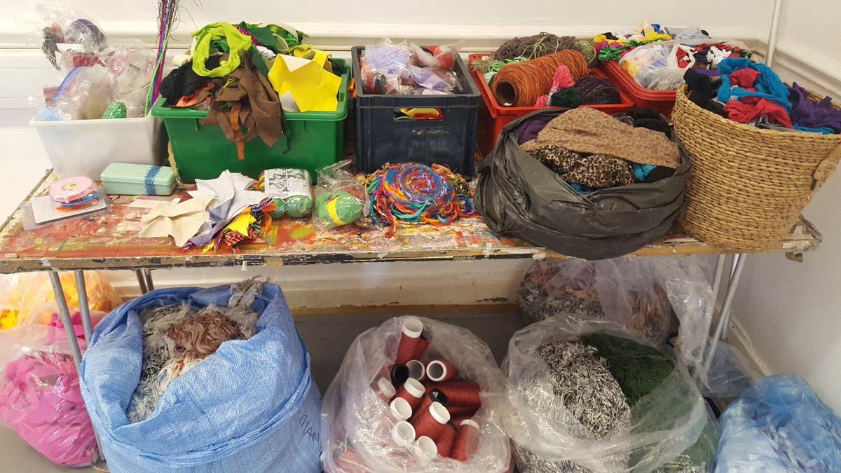 BureauBlackburn's tweet photo. Lots of lovely materials ready for our free family and adult friendly Dreamweaving workshop today, upstairs at The Bureau as part of #craftscouncilat50 #makecraftlive #BTBfringe2021 @BureauBlackburn @TextileBiennial @CraftsCouncilUK 
Drop in all day till 4pm. https://t.co/AZ4TWCkjGE