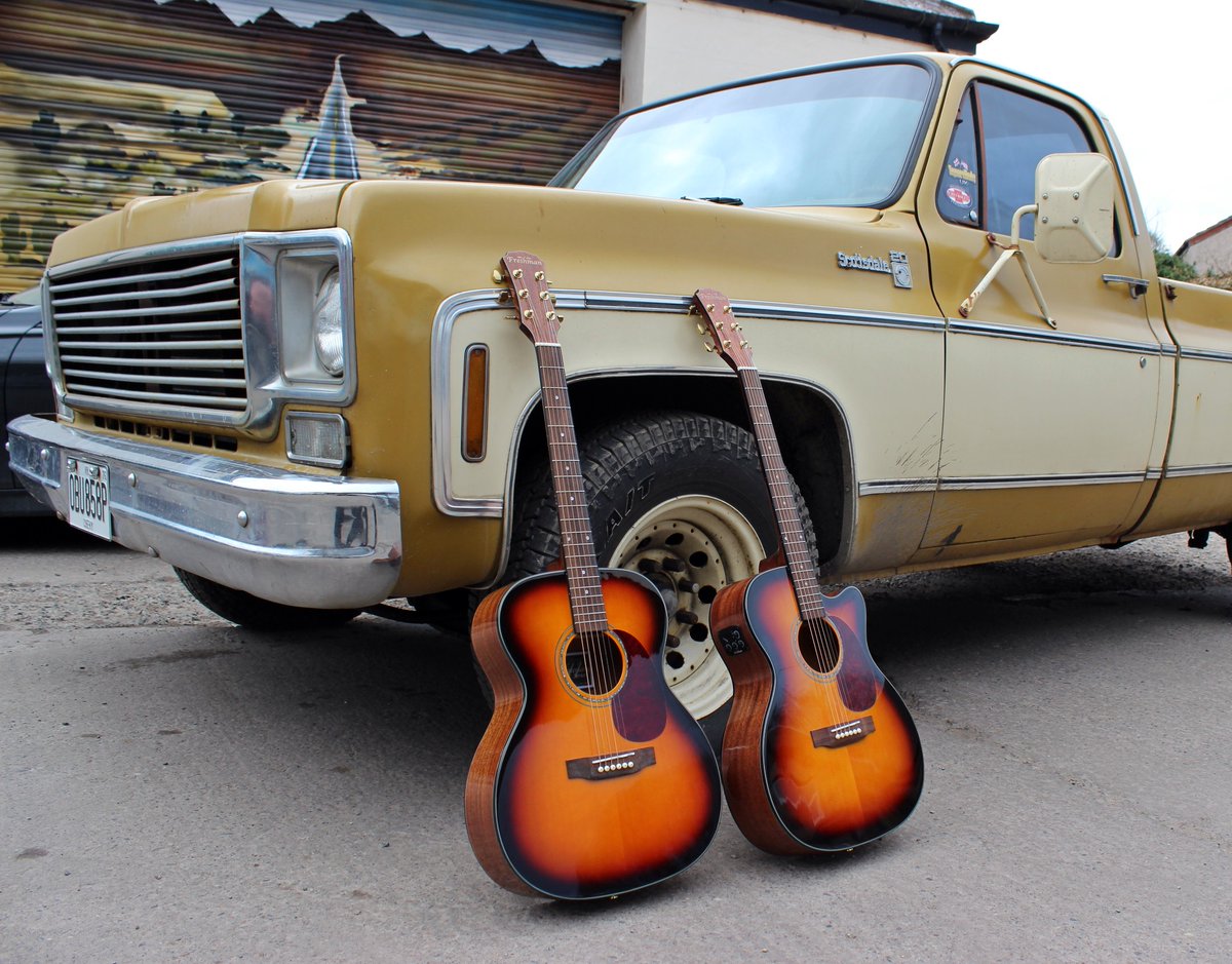 "drove ma Chevy to the levee, but the levee was dry..."    but we had our Freshman sunbursts, so that was ok ;-) #freshmanguitar #acoustic #electroacoustic