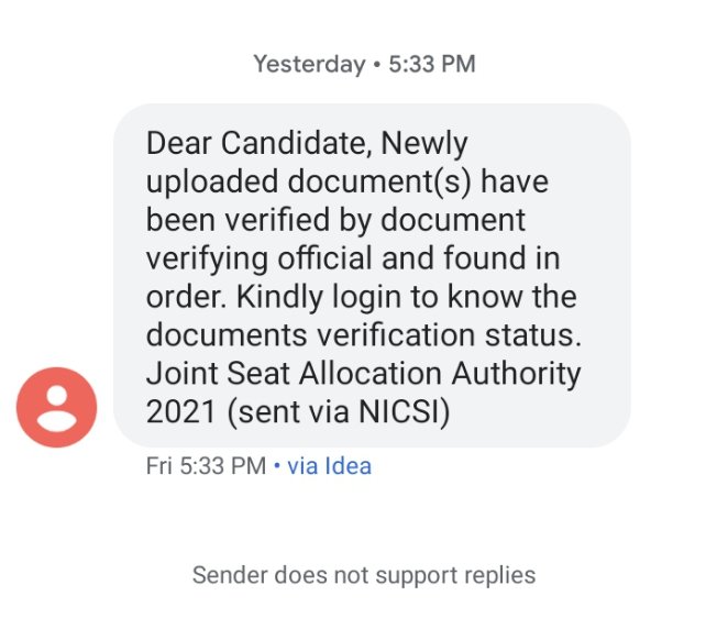 Surendr15096366's tweet photo. I received message from josaa yesterday but on my josaa profile this not updated .
@IITKgp
@IITIOfficial 
@IITKanpur 
Please clarify it https://t.co/EVpO21E8FL