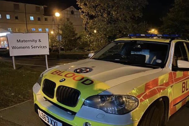 DevonBloodBikes's tweet photo. In wet or bad weather Devon Freewheelers #charity uses its Blood cars instead of the #Devon #BloodBikes. Last night #volunteer Tony was part of a relay with #Bristol @FreewheelersEVS to deliver breast milk to the neonatal unit at Derriford Hospital #Plymouth https://t.co/2RuUmhrWF0