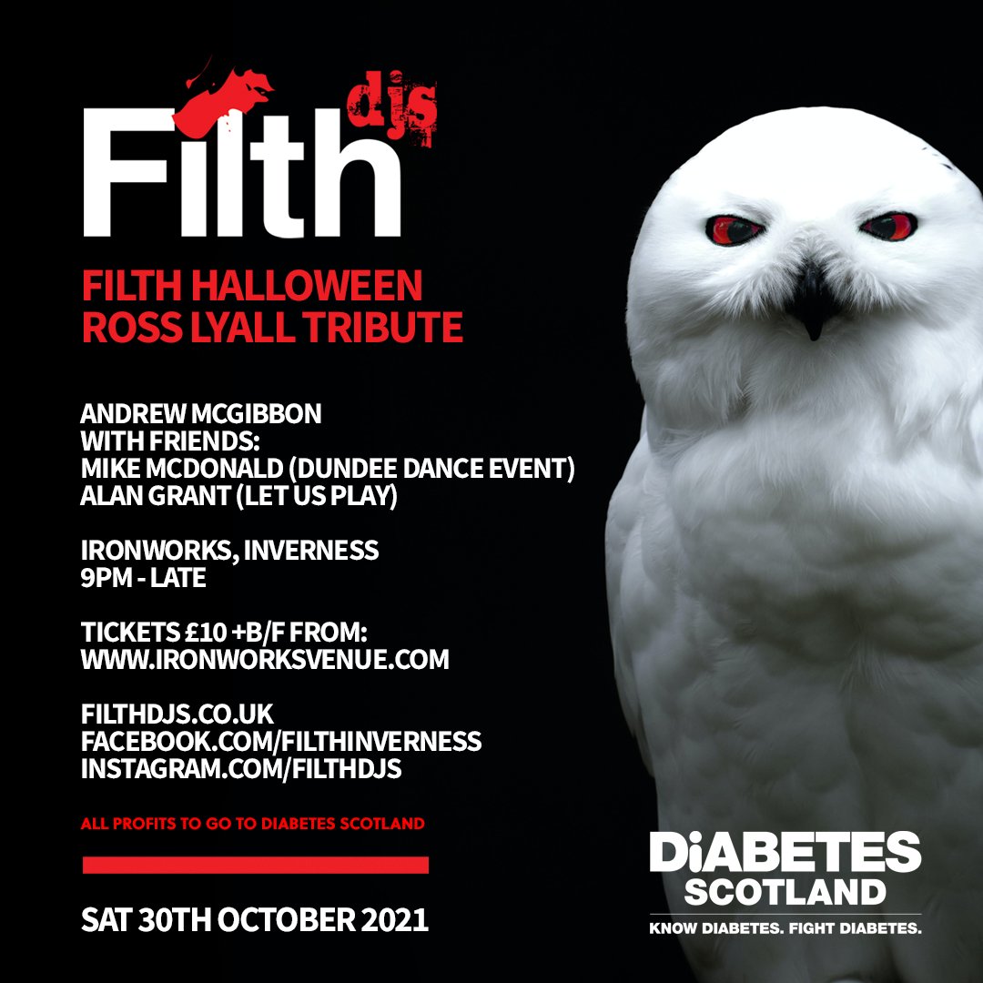 TONIGHT <a href="/filth_djs/">Filth DJs</a> Halloween | Ross Lyall Tribute 🦉🎃🎧

Doors 9pm.

Tickets available online only: ticketweb.uk/event/filth-ha…