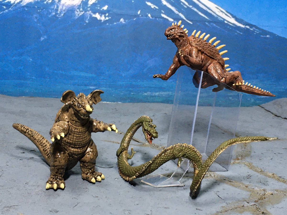 東宝怪獣総進撃 マンダ二代目&バラン　ゴジラ怪獣　ワンフェス 怪獣総進撃！？デアゴスティーニ 東宝怪獣コレクション19～20号 マンダ