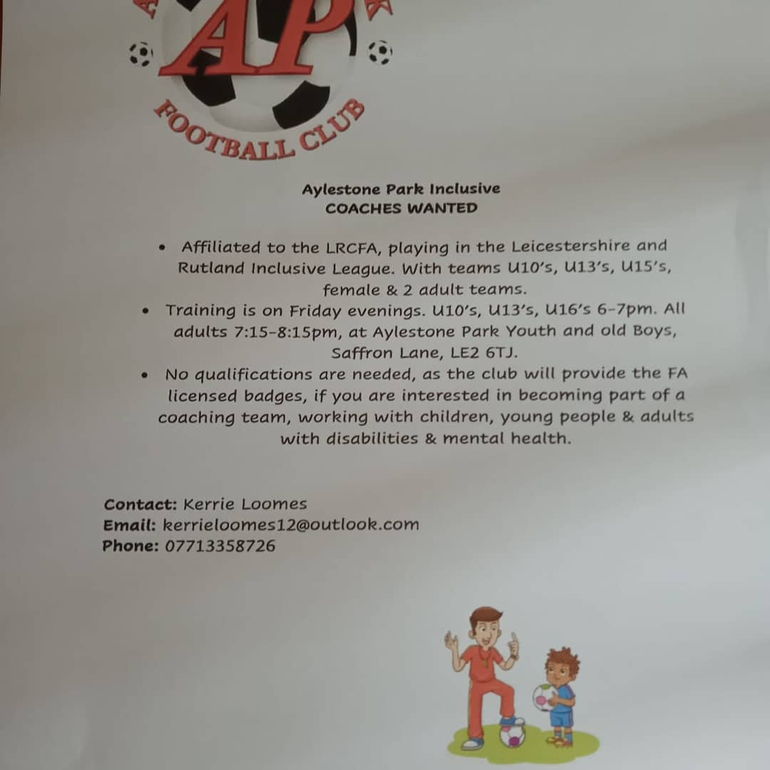 Looking for new players &amp; coaches. Please get in touch if interested
