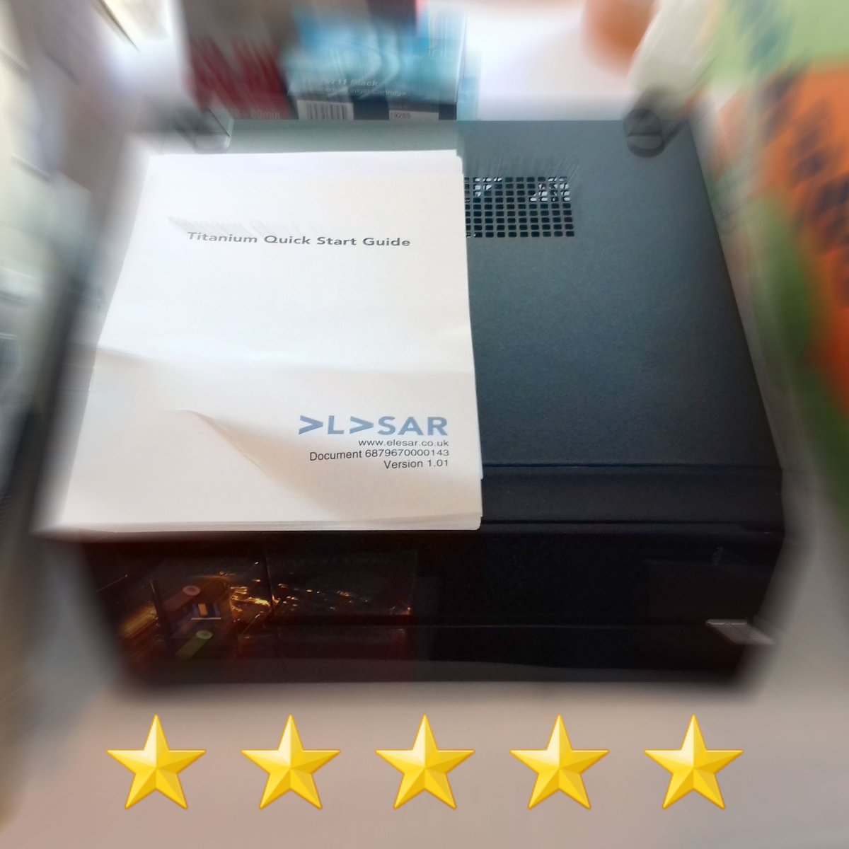 acorn_computers's tweet photo. Pride of place goes to this @elesar_uk #Titanium - current bid is £150... Do we heard £200?
.
It's all for charity, going to @CombatStress, folks.
.
#CharityStand #ROLS2021 https://t.co/1X33cJFm2k