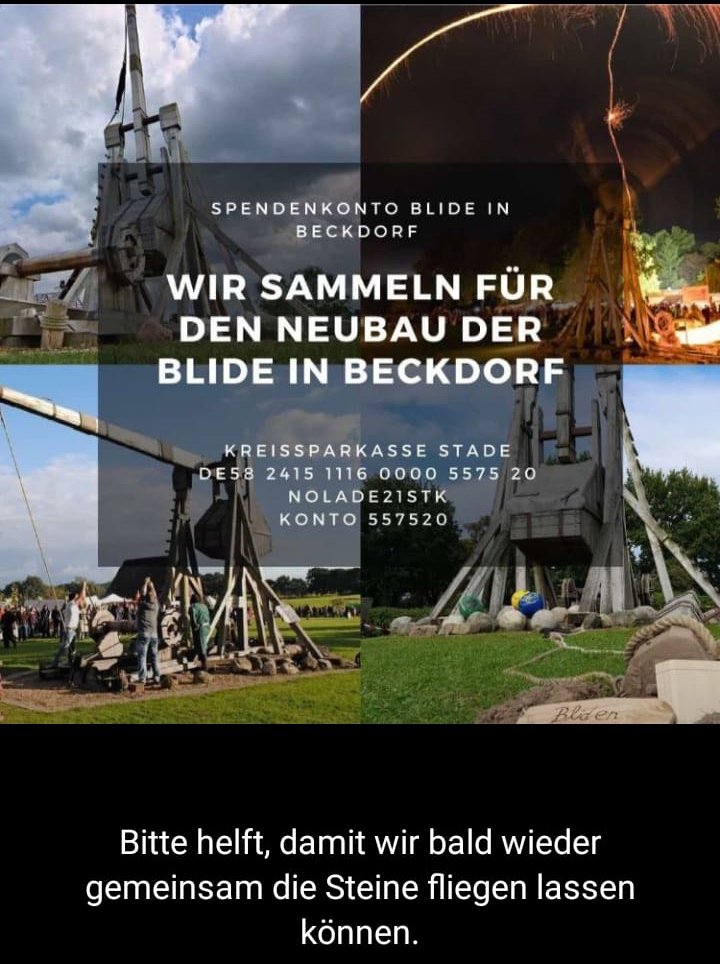 vonBrosel's tweet photo. Heyho Wir sammeln für den Neubau von der #Blide zu #Beckdorf wir würden uns Freuen wenn ihr uns unterstützt Teilt diesen Beitrag Danke
https://t.co/Z8t2mIrnq3
#RufderRitter
https://t.co/CQnNKOdN3U https://t.co/fWB0IpyIzm