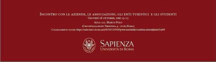 agta_guide's tweet photo. Ieri AGTA con @Isa_Ruggiero era tra gli stakeholder all’incontro per illustrare agli studenti del Corso di Scienze del Turismo della @SapienzaRoma i tirocini per il nuovo anno accademico. Felici di far avvicinare i giovani alla realtà lavorativa della nostra professione. https://t.co/0nxKL3l7qB
