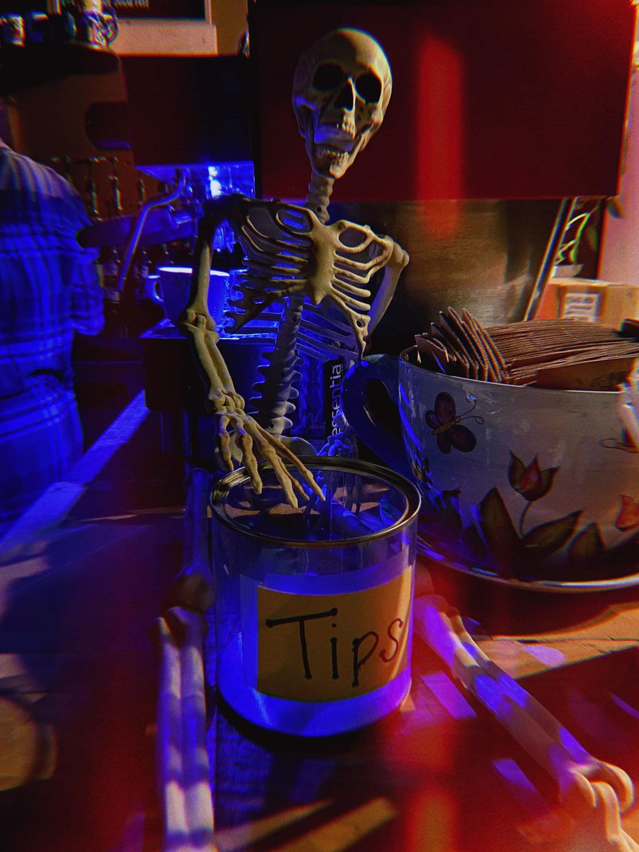 I don't know if the customer who brought us a tiny skeleton realized how much joy it would bring the staff.