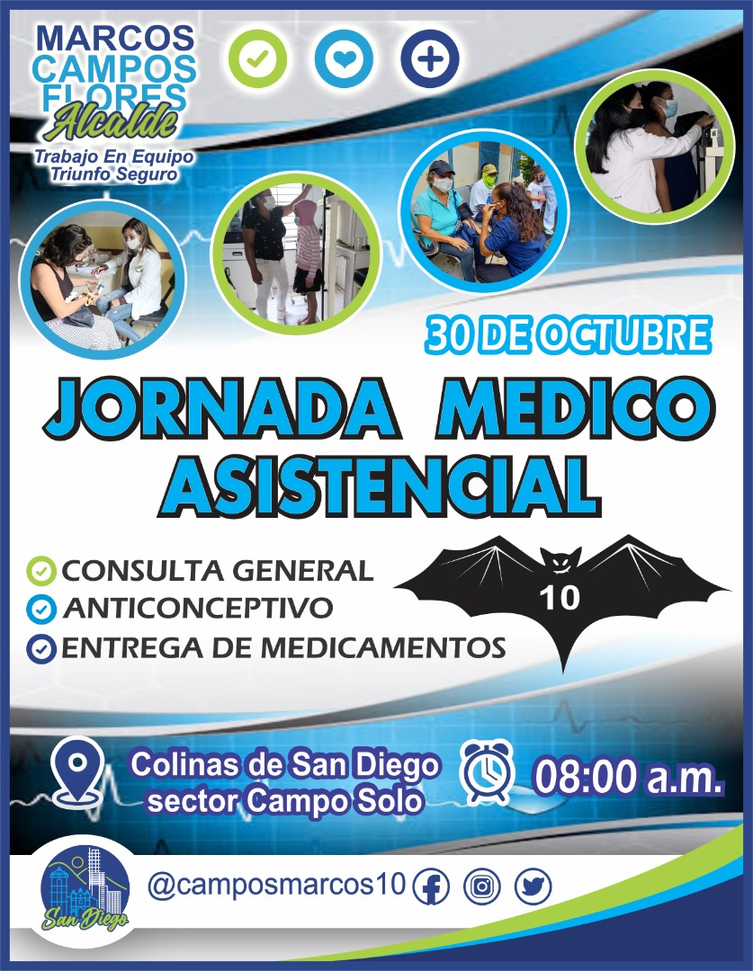 #30Octu #SanDiego  Jornada Médico Asistencial en Colinas de San Diego, sector Campo Solo
#TrabajoEnEquipoTriunfoSeguro
#SanDiegoTieneConQué 
 #municipiosandiego