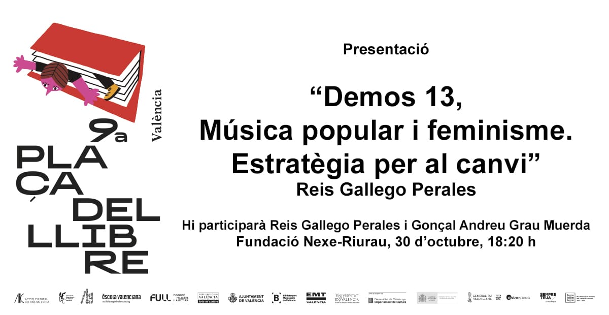 comcalet_val's tweet photo. Ens veiem esta vesprada a les 18.20 hores a la @placadelllibre de València que presente a l'amiga @Reis_G_P que ens parlarà del seu llibre publicat per la @fnexe #Demos13
Xarrarem de feminisme, de música i de canvi social. Ja teniu plan per a hui! I després a comprar llibres! 😉 https://t.co/35vePPU5ad