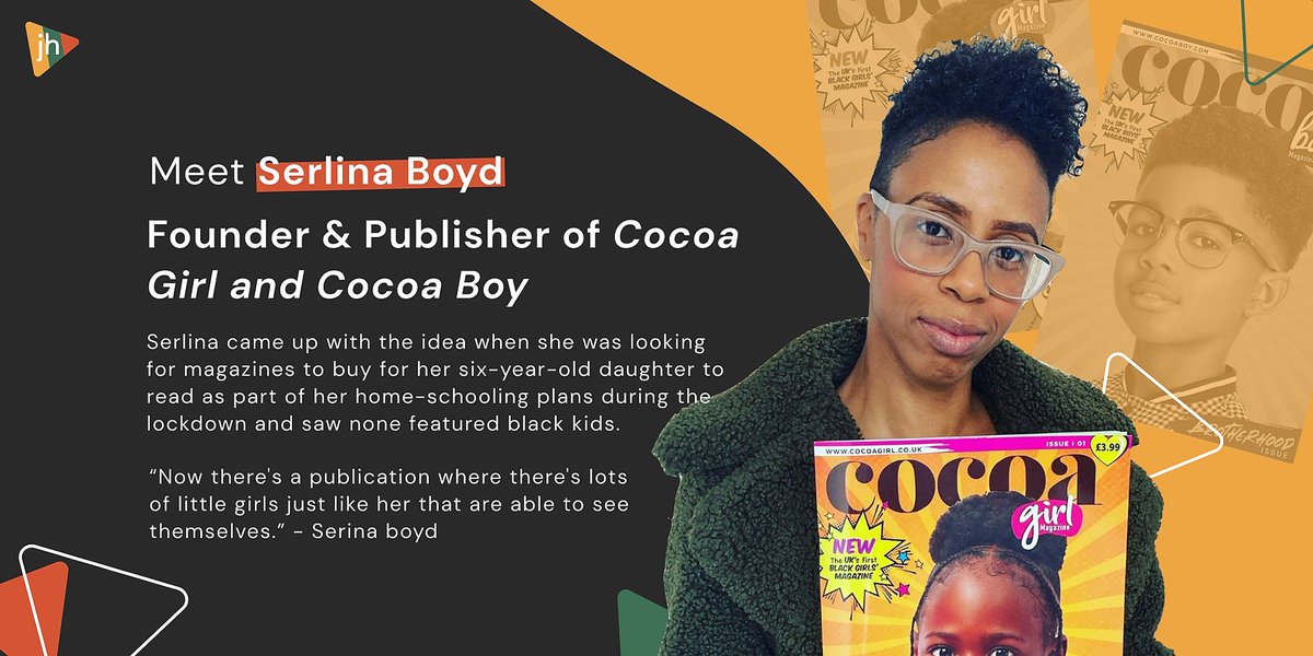 Serlina came up with the idea for Cocoa Girl and Cocoa Boy when she was looking for magazines to buy for her six-year-old daughter to read, and saw none on store shelves featured black kids. Truly amazing 👏
bbc.co.uk/news/av/uk-535… #BlackHistoryMonth