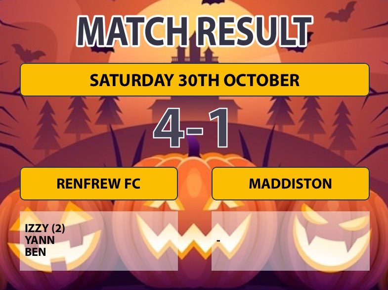 Renfrewfc2004's tweet photo. Great game between 2 good sides today. Came away 4-1 winners. Fantastic performances from all the players. Izzy got himself a double, Yann scored a screamer, Ben scored a typical Ben goal towards the end to finish the game. 
Cracking football played in the game.

Mon The Frew🔵⚪️ https://t.co/Mc6Bq4efI0