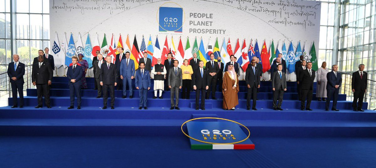 At the @g20org Summit in Rome with other world leaders.