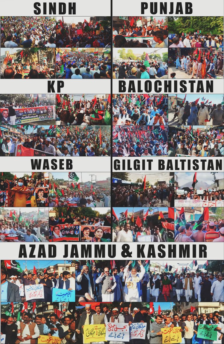 BBhuttoZardari's tweet photo. Yesterday, people all over Pakistan protested the PTIMF economic policies, historic inflation, poverty &amp; unemployment. A referendum against the selected government. #MehngaPakistanNaManzoor https://t.co/bCAYYYpuAq