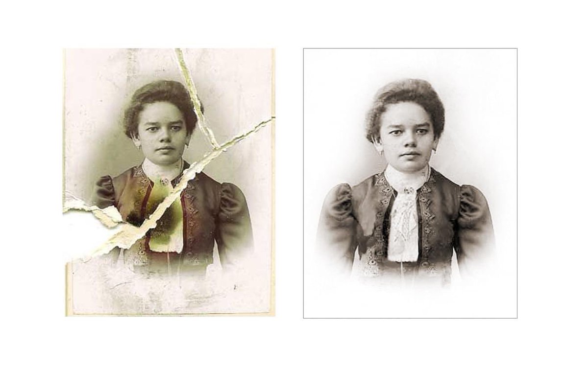 Well,this was a challenge!   Very difficult but great fun to do.  Thank you for all your enquiries for copying or restoring your precious family pictures.  Keep 'em coming!