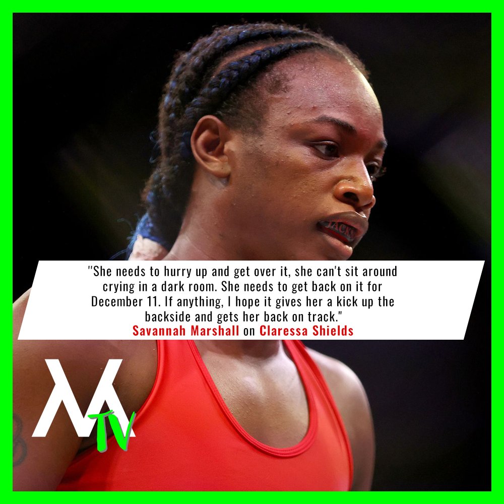 Savannah Marshall says Claressa Shields needs to ''hurry up and get over it,'' in regards to her recent MMA loss at #PFLChampionship. 

Marshall is pushing to face Shields in a boxing bout for December 11th.

#VMTV #PFL #Boxing #MMA #MMATwitter