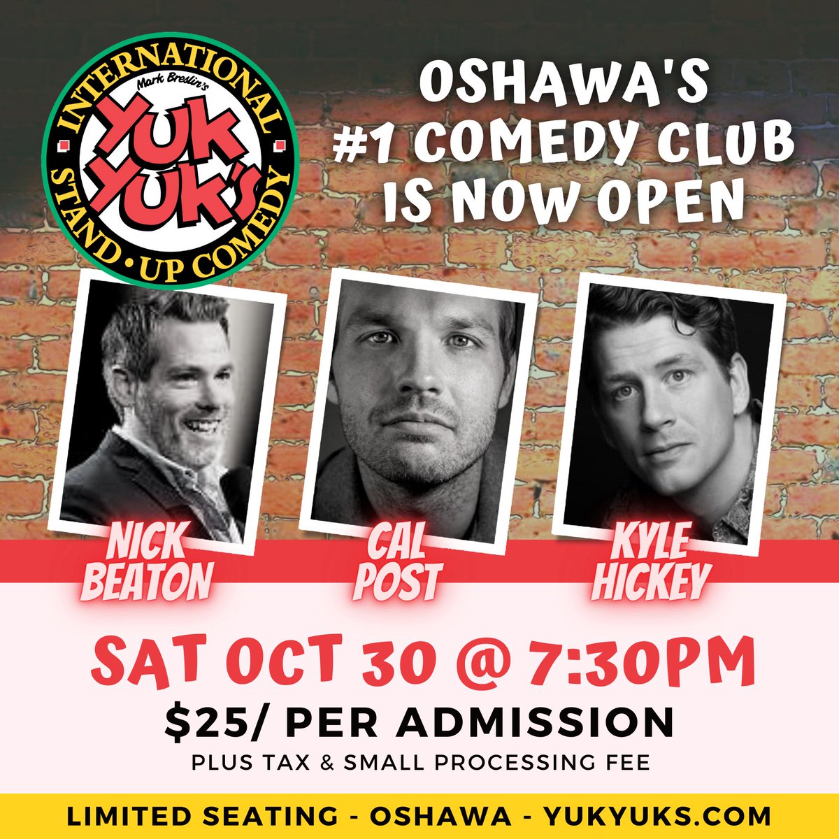 From a blue-collar background, Nick Beaton cuts through the bullshit of an overly bureaucratic society that takes itself way too seriously. He's headlining TONIGHT. 3 Comics, 1 Show Ft. CAL POST &amp; KYLE HICKEY. Buy your tickets at YukYuks.com/Oshawa

#Oshawa #Durham