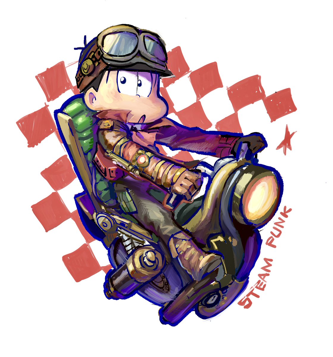 クリスタで水彩のブラシサイズ細めに設定するとアナログの色鉛筆に近い調子で塗れるの や行のイラスト