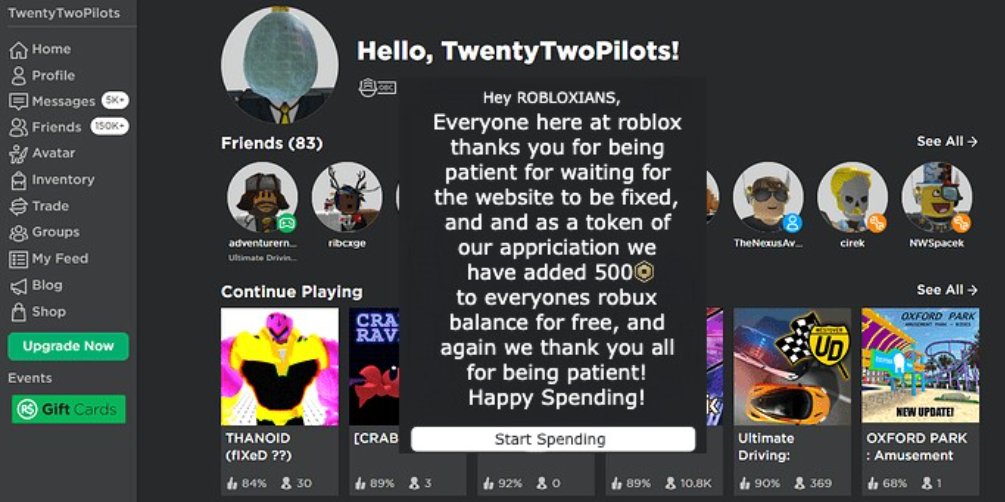 Roblox Maintenance tweet media