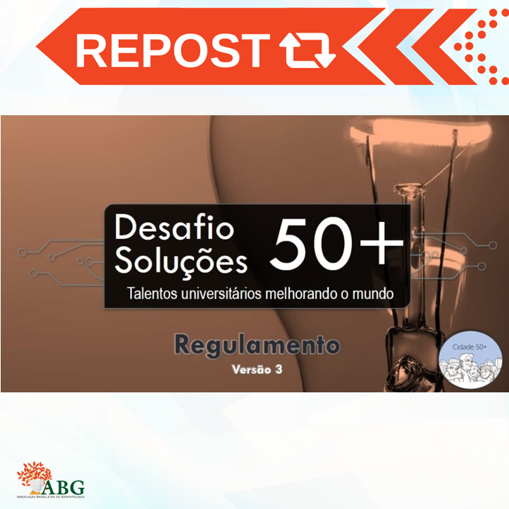 abgeronto's tweet photo. As inscrições podem ser realizadas pelo e-mail desafiosolucoes50mais@prooffice.com.br até o dia 05 de novembro.

Vejam mais informações em: https://t.co/fsVrAAOE6N

#ABGeronto #gerontologia #geriatria #idosos https://t.co/6oqMxU7S2A