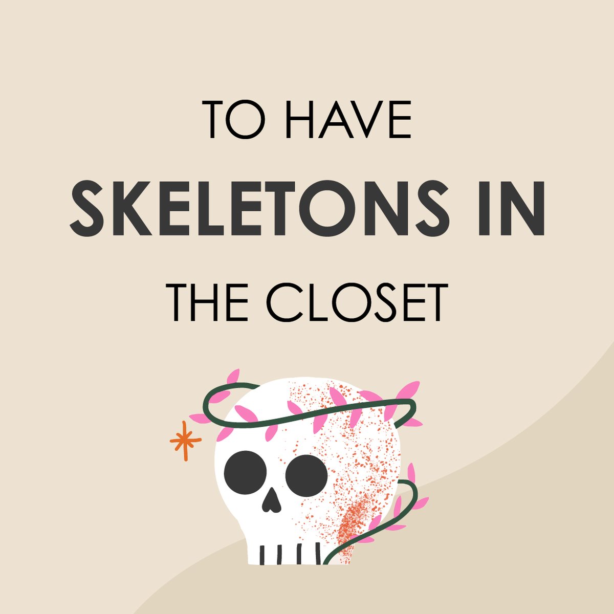 Et vous, avez-vous des squelettes🦴 dans l’armoire🚪? N'ayez pas peur si vous entendez cette expression en #anglais. Elle fait référence aux secrets que quelqu'un garde et donc il aurait honte s'ils étaient rendus publics.
#skeletons #skeletonsinthecloset