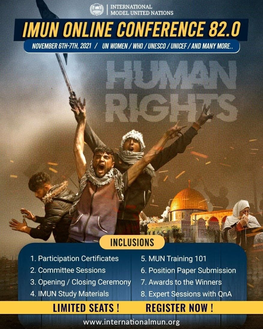 aaquibk37's tweet photo. IMUN Online Conference 82.0 is now open for registrations. Apply now. 📌
🔵Dates: 6th-7th November, 2021

#internationalimun #webinar #imun2021 #youngleaders https://t.co/1osFpviGZk