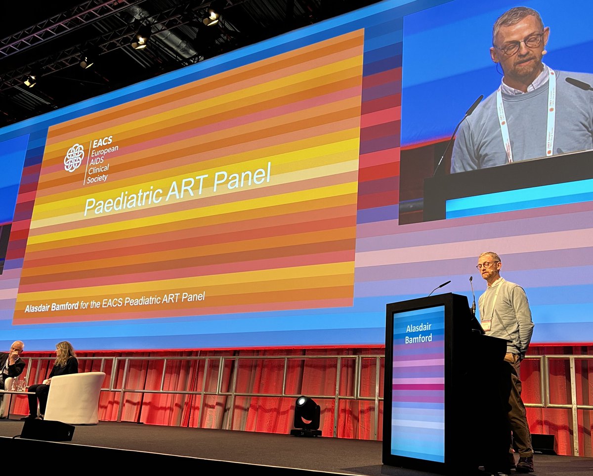 EACSociety's tweet photo. In collaboration with @Penta_ID the new paediatric treatment guidelines are now available and being presented by @arjbamford of @GreatOrmondSt.
#EACSGuidelines #EACS2021 #CrossingBorders https://t.co/WXjWzWHAeX