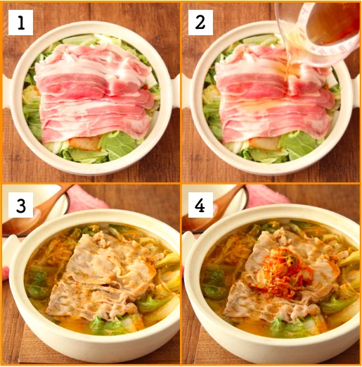 キムチは分けて入れるととっても美味しくなる？！これからの季節にぴったりそうなキムチ鍋レシピ！