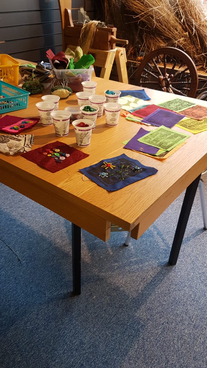 BureauBlackburn's tweet photo. Learn to sew a button on and do some basic sewing and embroidery with Meg at todays #repaircafe
Until 3pm on King William Street opposite the Town Hall #BTBfringe21 #fettleblackburn @BureauBlackburn @TextileBiennial https://t.co/lTCx7aUGiG