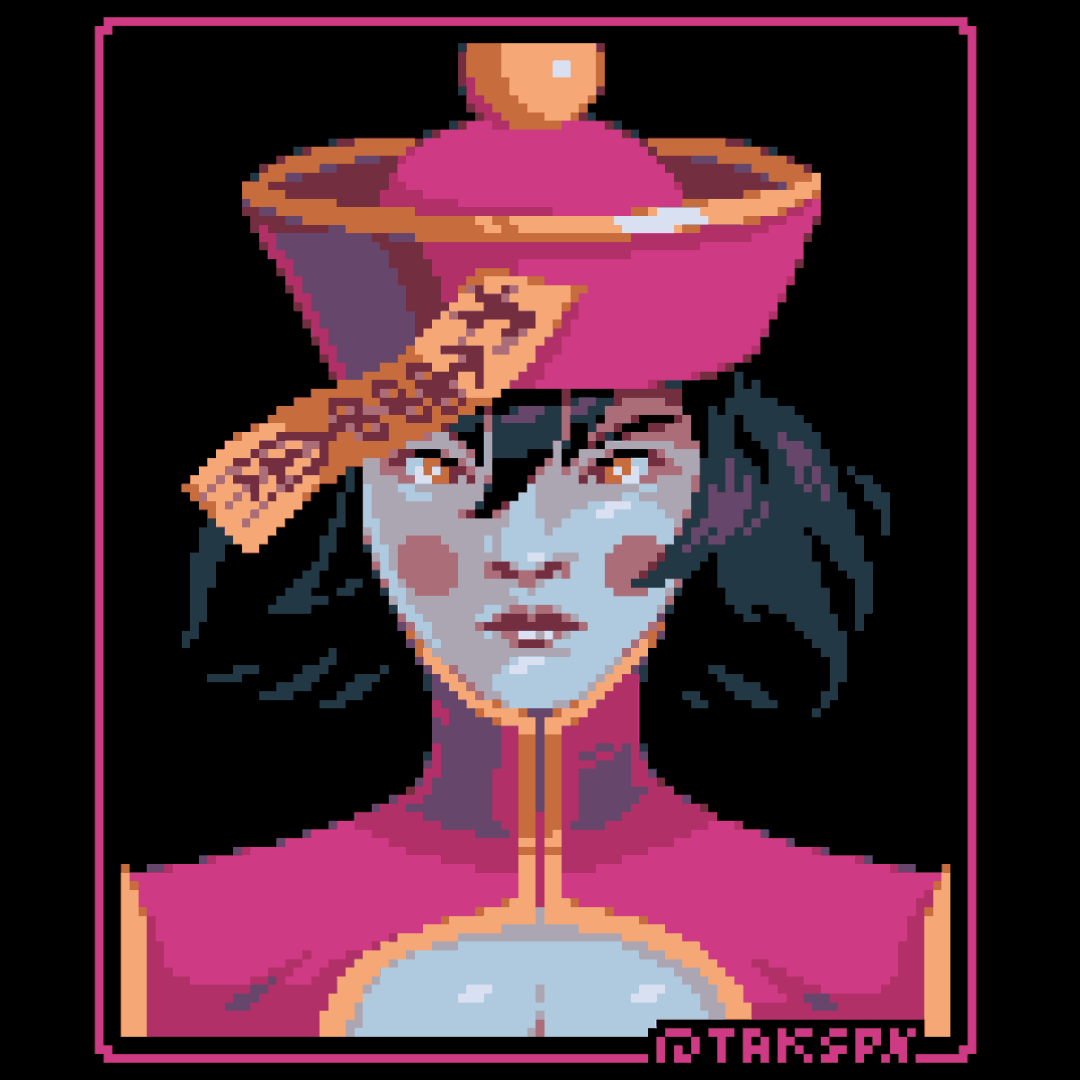 TAKSpx's tweet photo. Hsein-Ko portrait for Hseinkotober.

#pixelart https://t.co/3cvA6eZZ3o