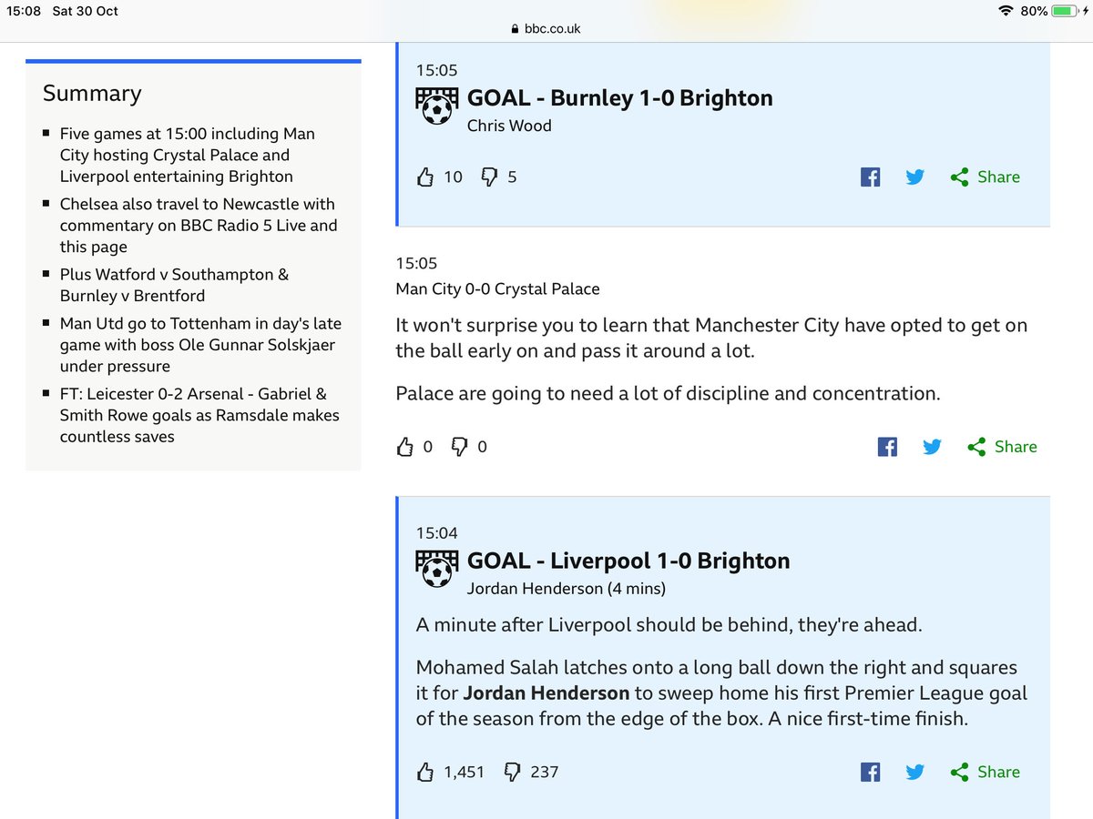 jevs01's tweet photo. Tough day for Brighton, having to play 2 teams, no surprise they are 1 down in them both ⁦@BBCSport⁩ https://t.co/b4Hxx1romT